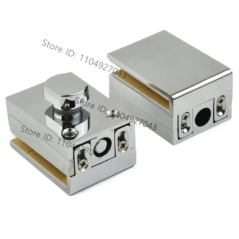 Glass Door Lock Floor Latch Lock Bolt For Home Bathroom Toilet Shop No Punching Single Door Ground Lock Zinc Alloy Hardware