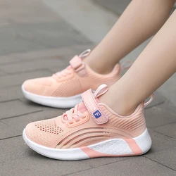 Zapatos para niñas, zapatillas de deporte de malla ligera, zapatos Tenis blancos de verano para niños, calzado deportivo bonito con dibujos animados para correr para mujer, calzado rojo de 3 a 12 años