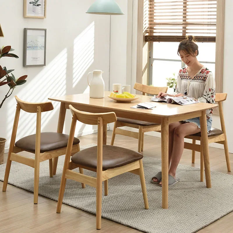 Nordic Minimalist Dining Table Games Rectangle Computer Design Dining Table Cover Waterproof Wooden Muebles Home Furniture