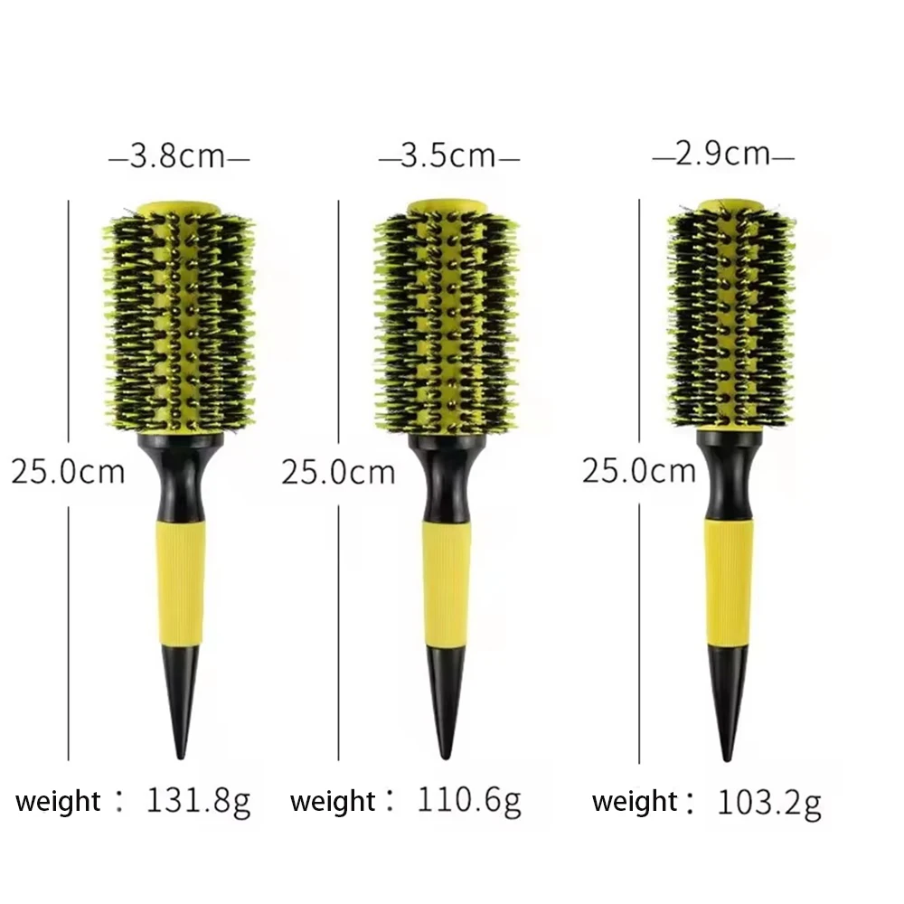 المهنية صالون الحلاقة المتداول مشط مشط الشعر المستديرة النايلون الخشن الألومنيوم أنبوب أيون فرشاة شعر أدوات تصفيف صالون الحلاقة المنزلية #5
