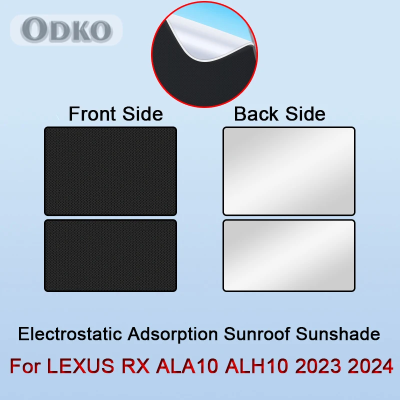 Car Electrostatic Adsorption Sunroof Sunshade For LEXUS RX ALA10 ALH10 2023 2024 2025 Heat Insulation Skylight Sticker Accessory