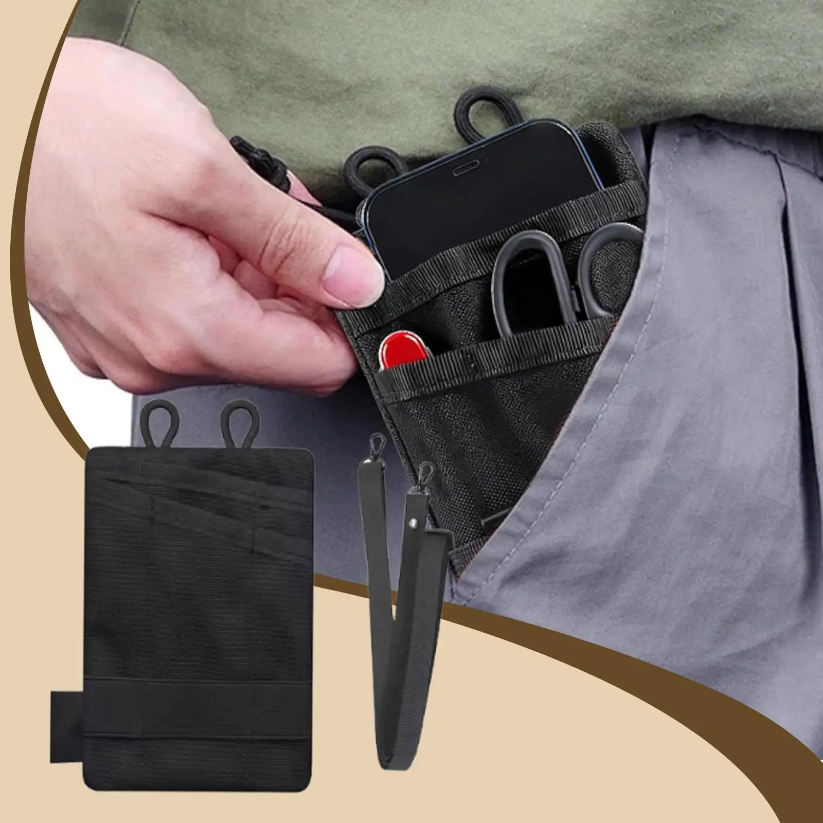 TOOLS Pocket Organizer,Utility,Multipurpose,Fanny Pack,TOOLS Bag Pocket Pouch Small Tool Bag for Pen Notebook Work Maintenance