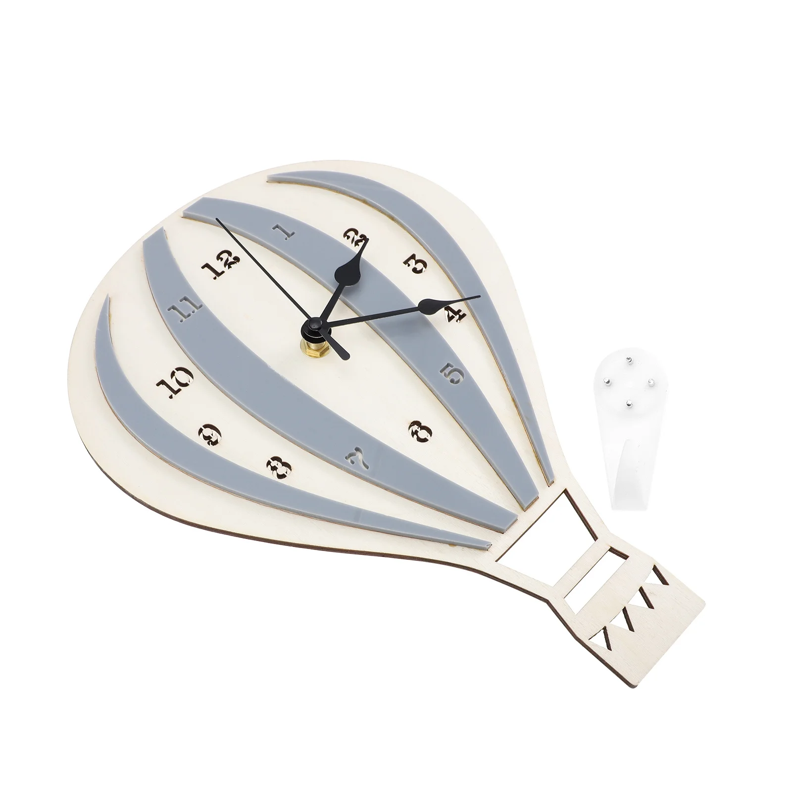 

Silent Wall Clock Hot Air Balloon Design No Ticking For Bedroom Office Decor Mute Hanging Clock Quiet Timepiece