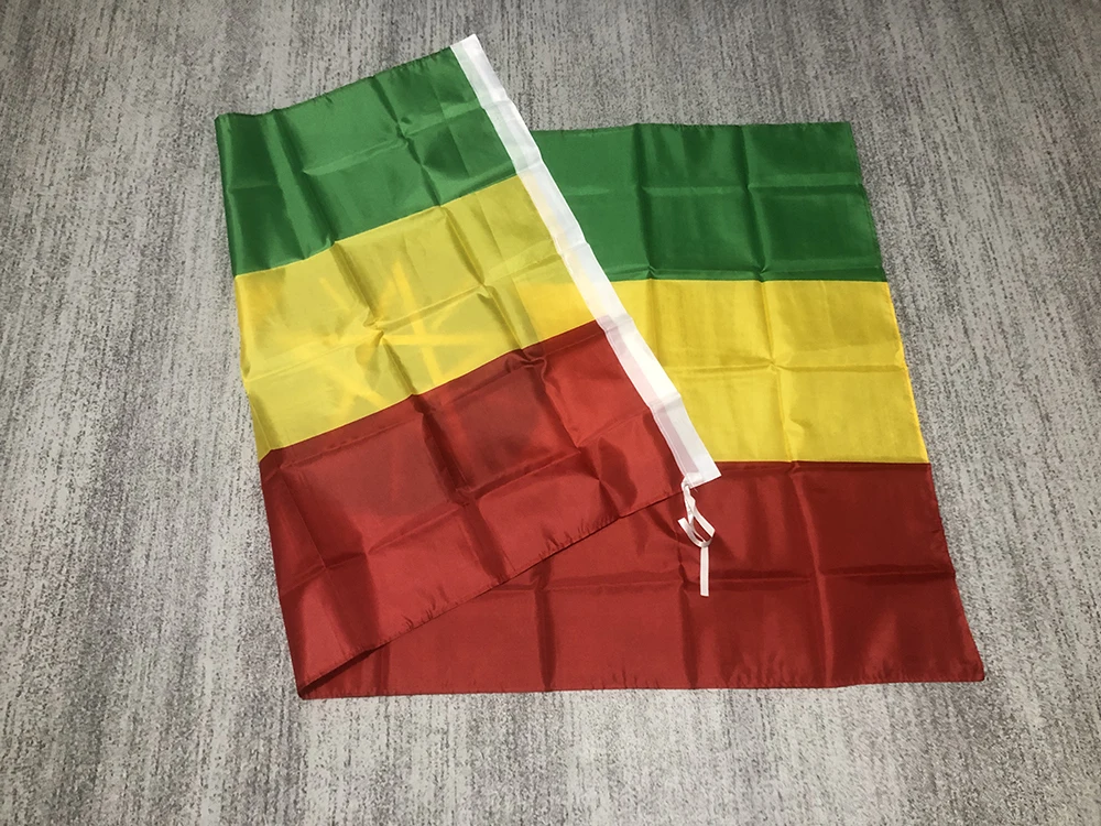 Ethiopia Flag 90x150CM 3x5fts Double Penetration Polyester Ethiopia Flag Ethiopian National hanging Banner For home Decoration