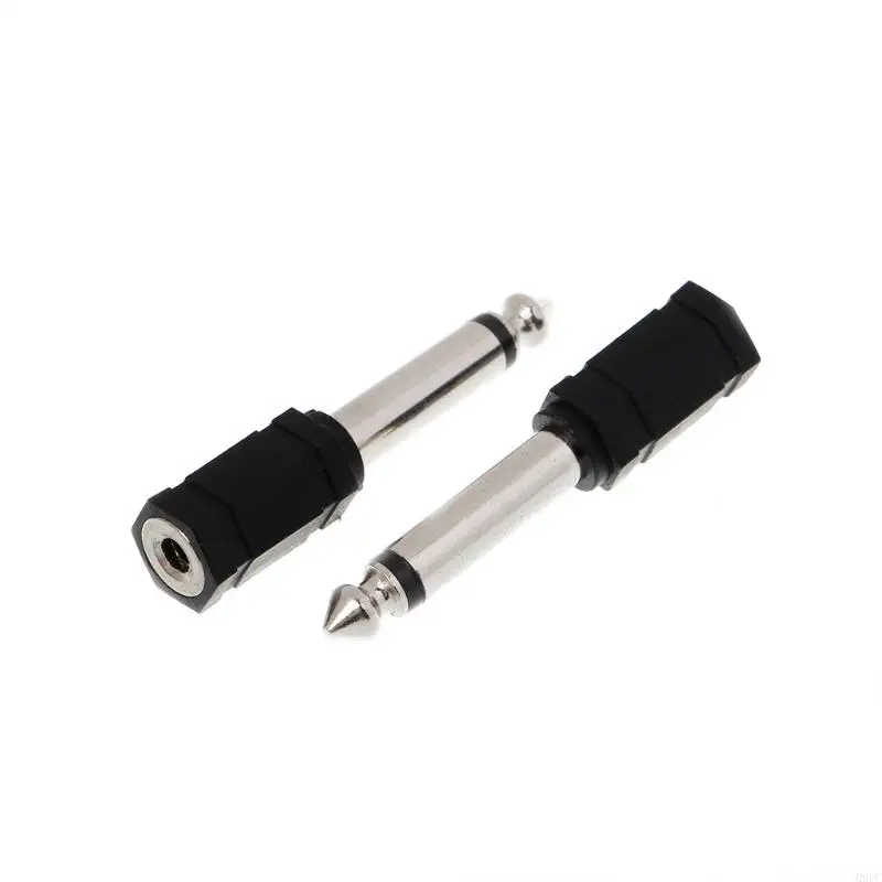 

K9FC 3 Pcs 6.35mm 1/4" Mono Plug to 1/8" 3.5mm Female o Converter Adapter