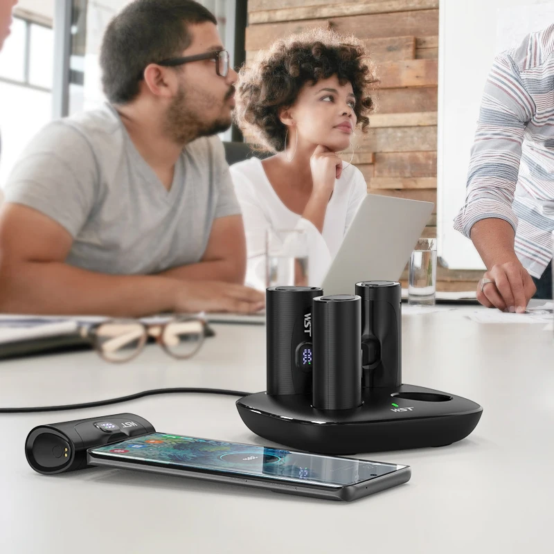 

4x5000mAh Capsule Power Bank Charger Station PD 20W Fast Charging Portable Charger Powerbank for Xiaomi iPhone 16 Samsung Huawei