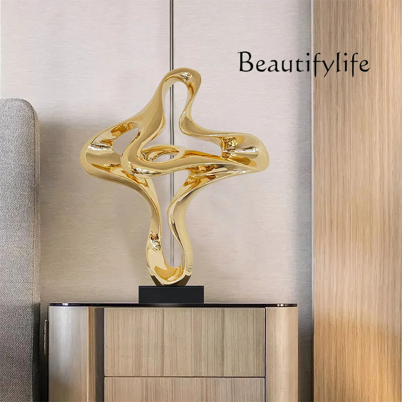 Large Abstract Sculpture Modern Resin Ornament Hotel Office Room Art Decoration Entrance Aesthetic Table Accessories Figurines