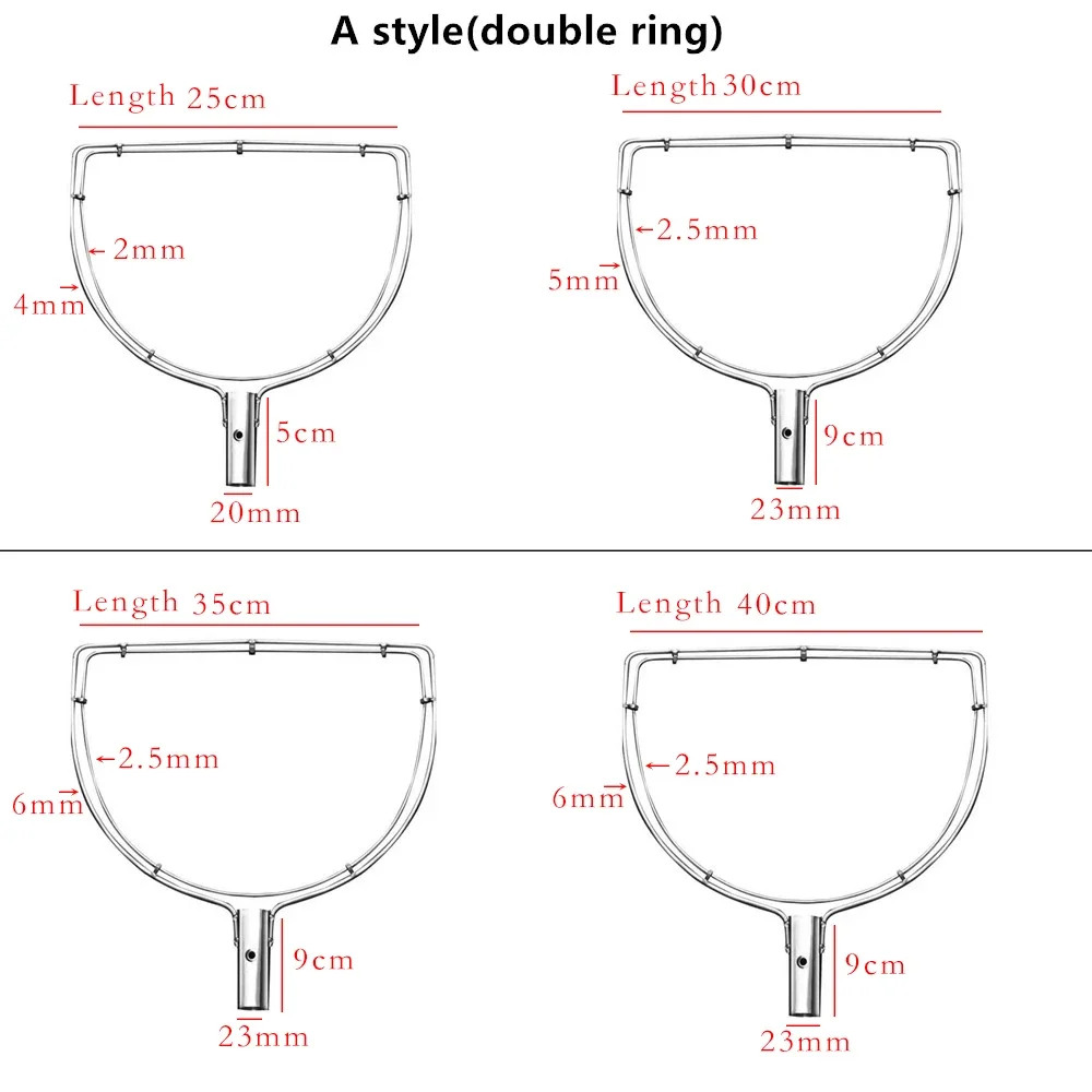 Strong Solid Stainless Steel Ring 25cm-40cm for Landing Net Dip Net Tuck Net Red De Pesca Fishing Equariam Outdoor Accessories