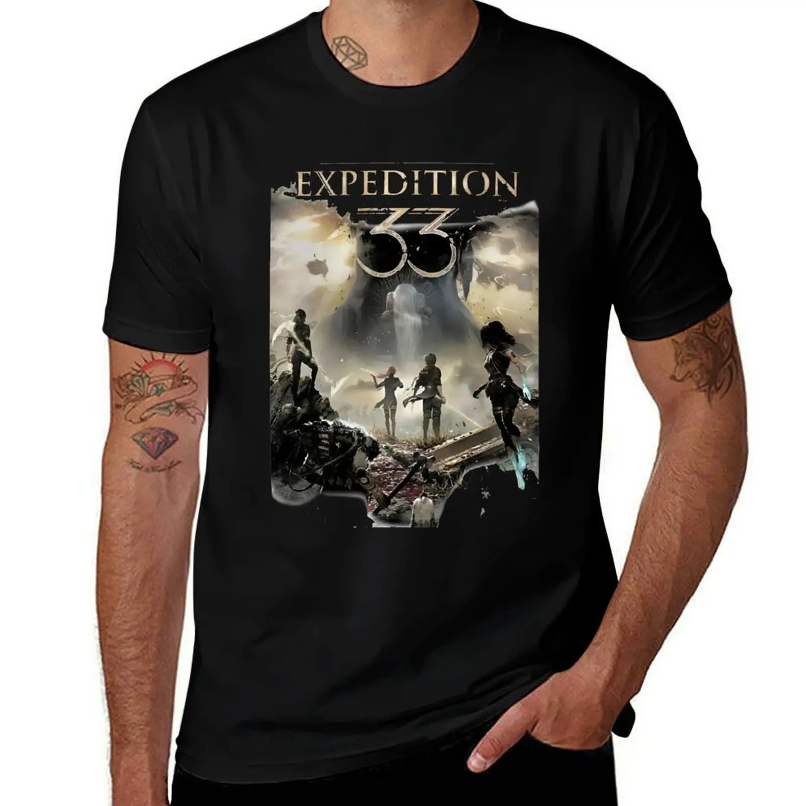 

cotton man Expedition casual Gamer Art Obscur T-Shirt 33 t shirts Vintage 90s shirt Fan man t for men Clair