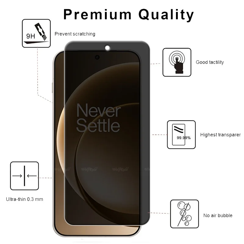 6in1 For Oneplus 15 Glass Oneplus 15 Tempered Glass Protective Privacy 9H Anti-Spy Glue Screen Protector Oneplus 15 Lens Glass