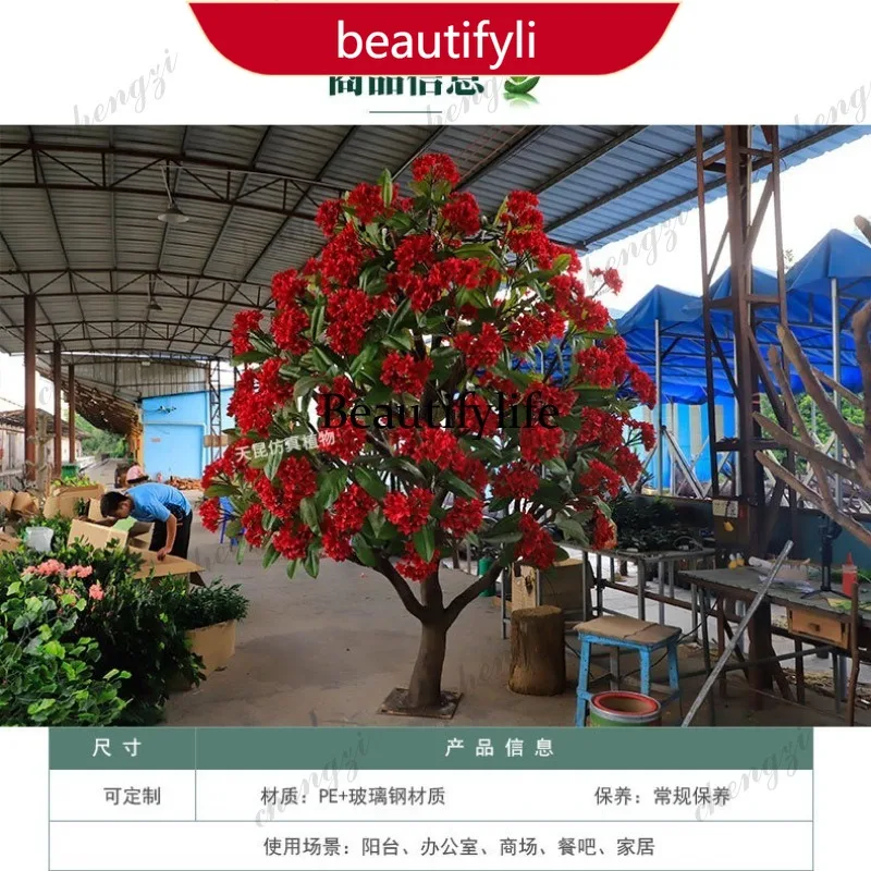 03 artificial egg blossom tree artificial indoor and outdoor artificial tree wedding hotel landscaping green plant feel fibergla