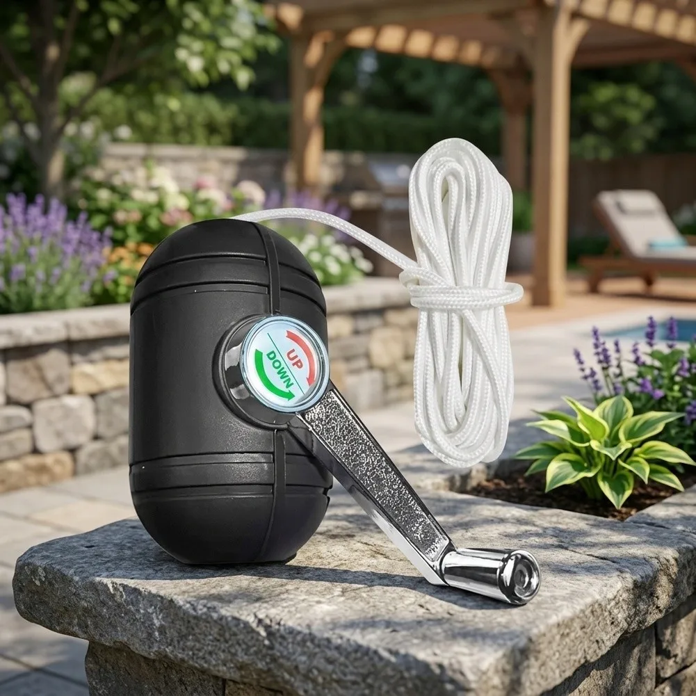 1pcs Adjustable Parasol= Pole Replacement Part With Easy Crank Handle Mechanism For Outdoor Garden Umbrella Stability Parts