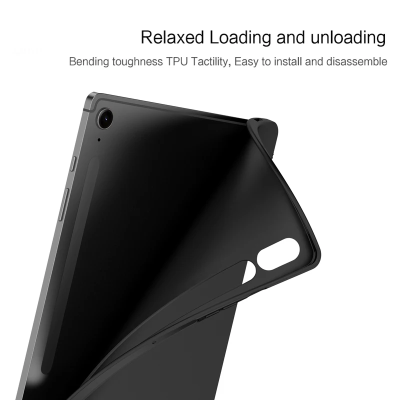 حافظة لهاتف سامسونج جالاكسي تاب s9 ، fe ، 10.9 ، sm-x510 ، x516b ، x516 ، s9 fe plus ، سيليكون ، تي بي يو ، غطاء خلفي