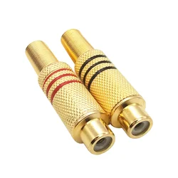 5/20/100PCS Gold Plated RCA Connectors Female Plug Adapter Solder Type for Audio Cable Plug Socket Adapters Video CCTV Camera
