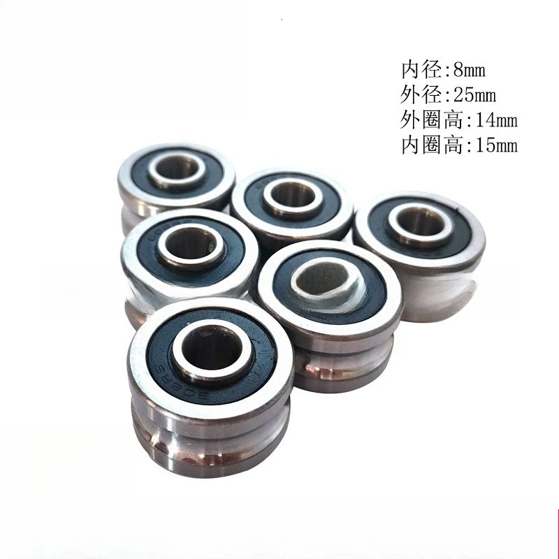 Double row single convex SG608 embroidery machine roller inner 8 outer diameter 25 outer ring height 14 inner ring