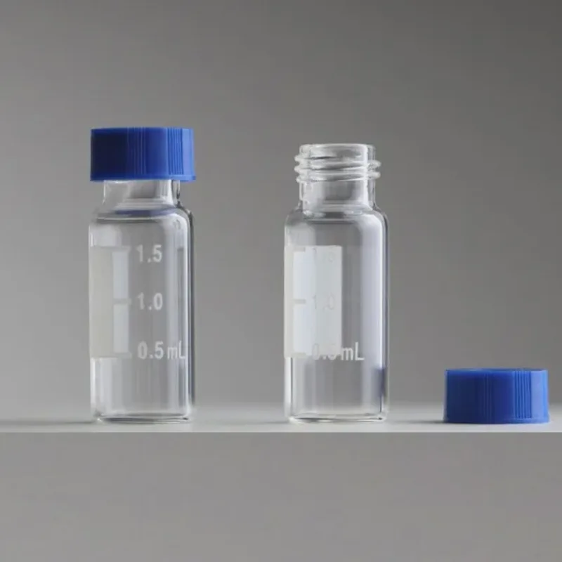 High Quality Chromatography Vial 2ml With 9mm Lid & Septa, Easy-to-Use Sample Bottle With Scale Set of 100pcs