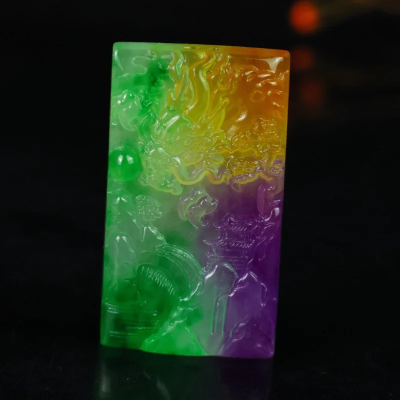 

Классический ретро-кулон в этническом стиле с изображением ледяного дракона, бренд Jade Brand