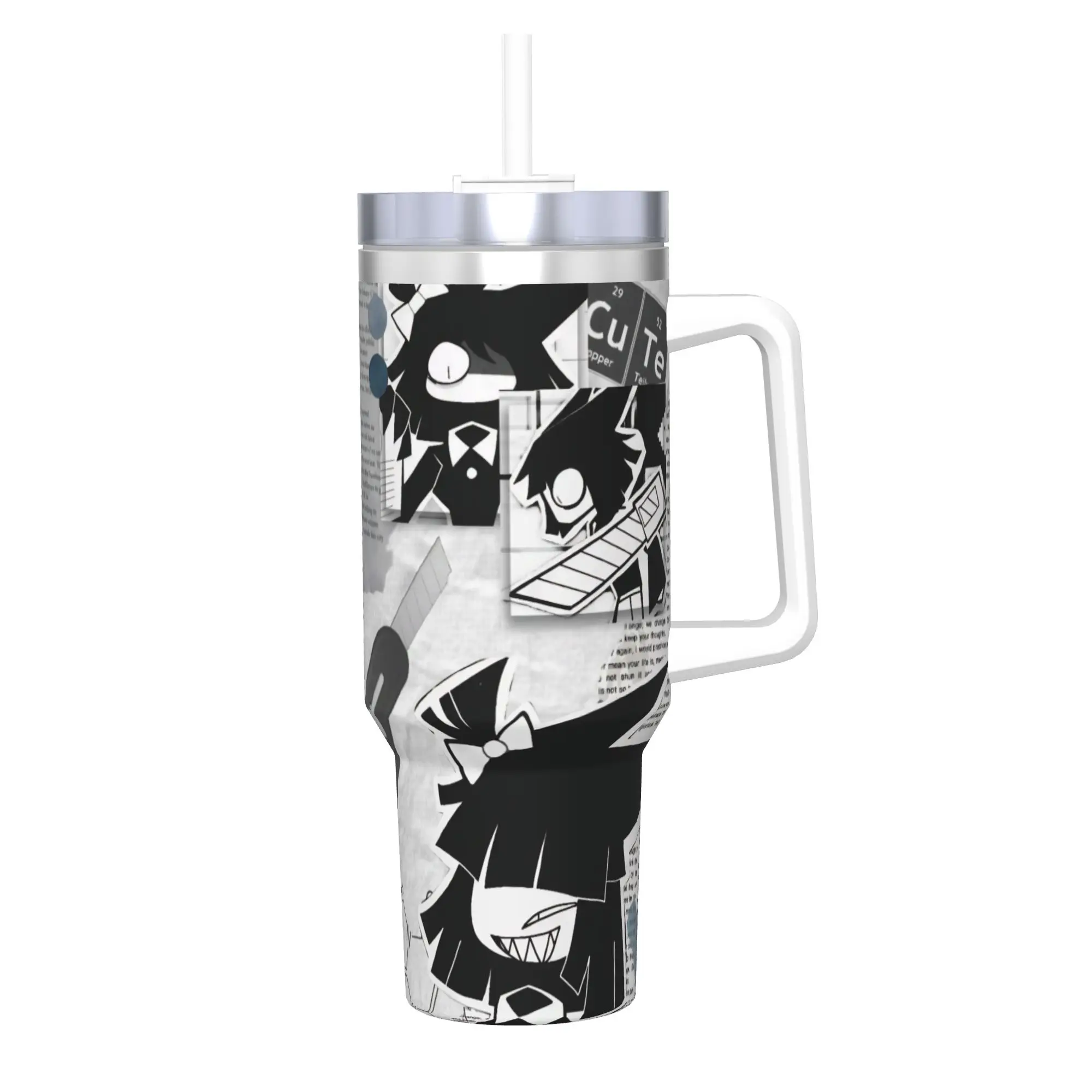 FPE Fundamental Paper Education Tumbler 40oz Stainless Steel Double Wall Vacuum Insulated  Tumblers Mug With Straw