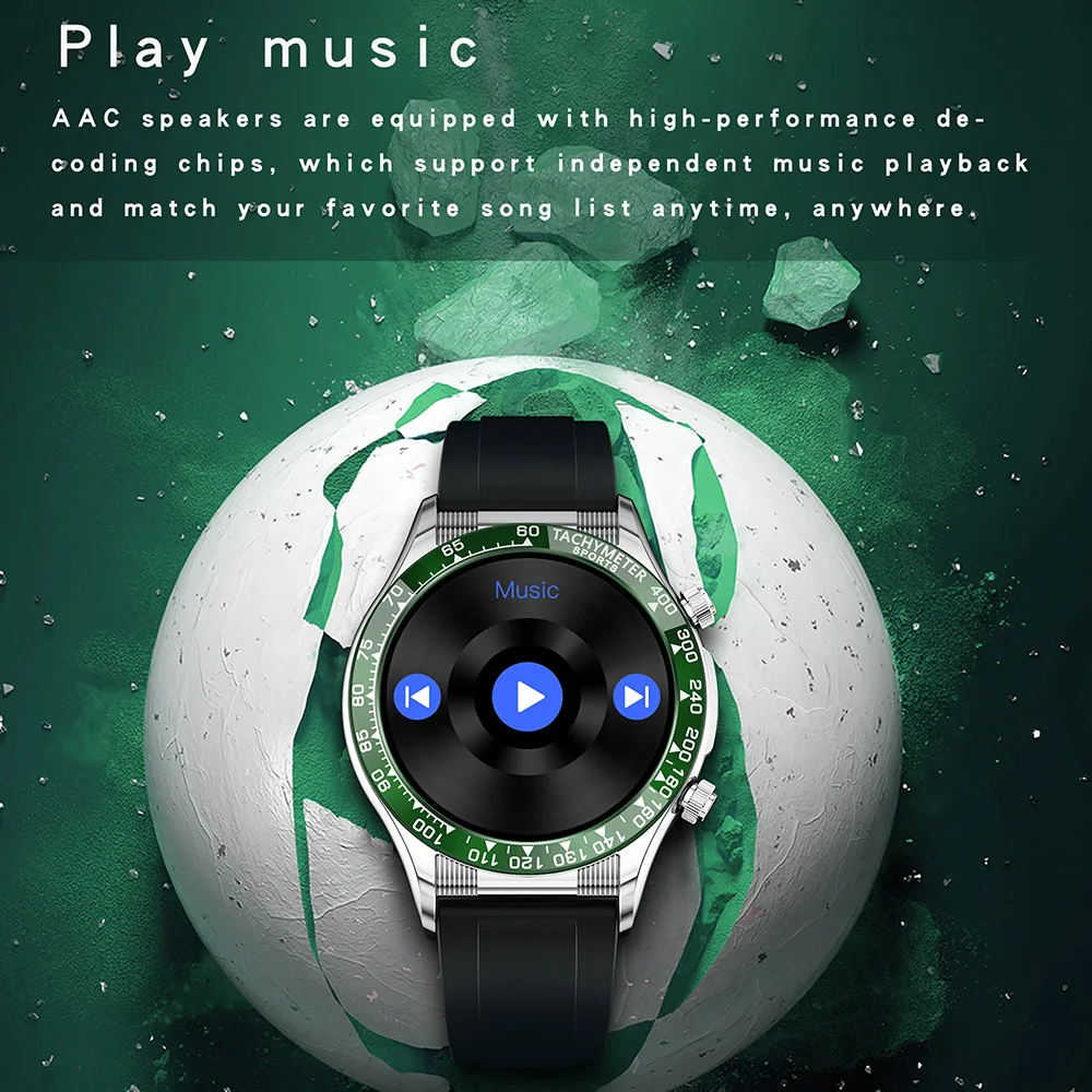 Reloj inteligente deportivo para hombre, pulsera resistente al agua con llamadas, Bluetooth, control del ritmo cardíaco, compatible con Android e IOS, 1,32 pulgadas, 360x360, 2022