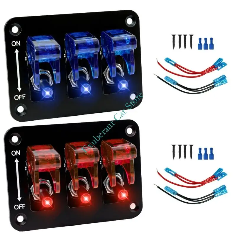 

07D Position Rocker Switches with LED Lights Copper Silver Contacts Multiple Function Rocker Switches for Vehicle