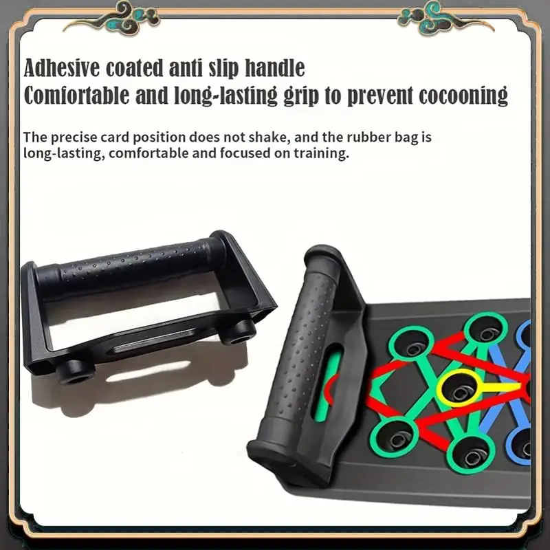 

Premium Portable Folding Push-Up Board, Multi-Functional Anti-Slip Mat With Handle, Home Fitness Exercise For Chest