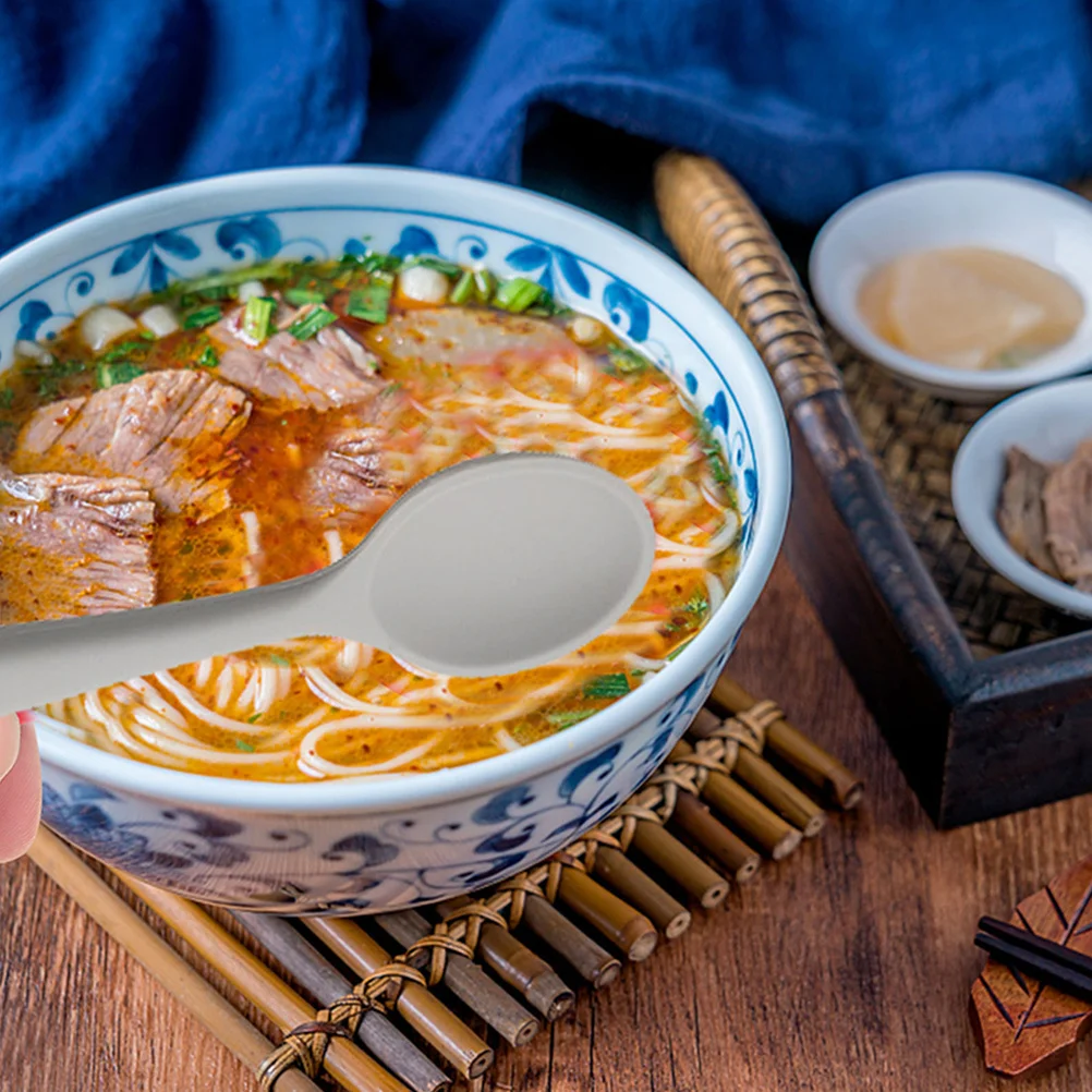 

3Pcs Silicone Spoons Set Stylish Multi-Use Kitchen Supplies for Porridge Soup Salad Stirring and Serving High Low Temperature