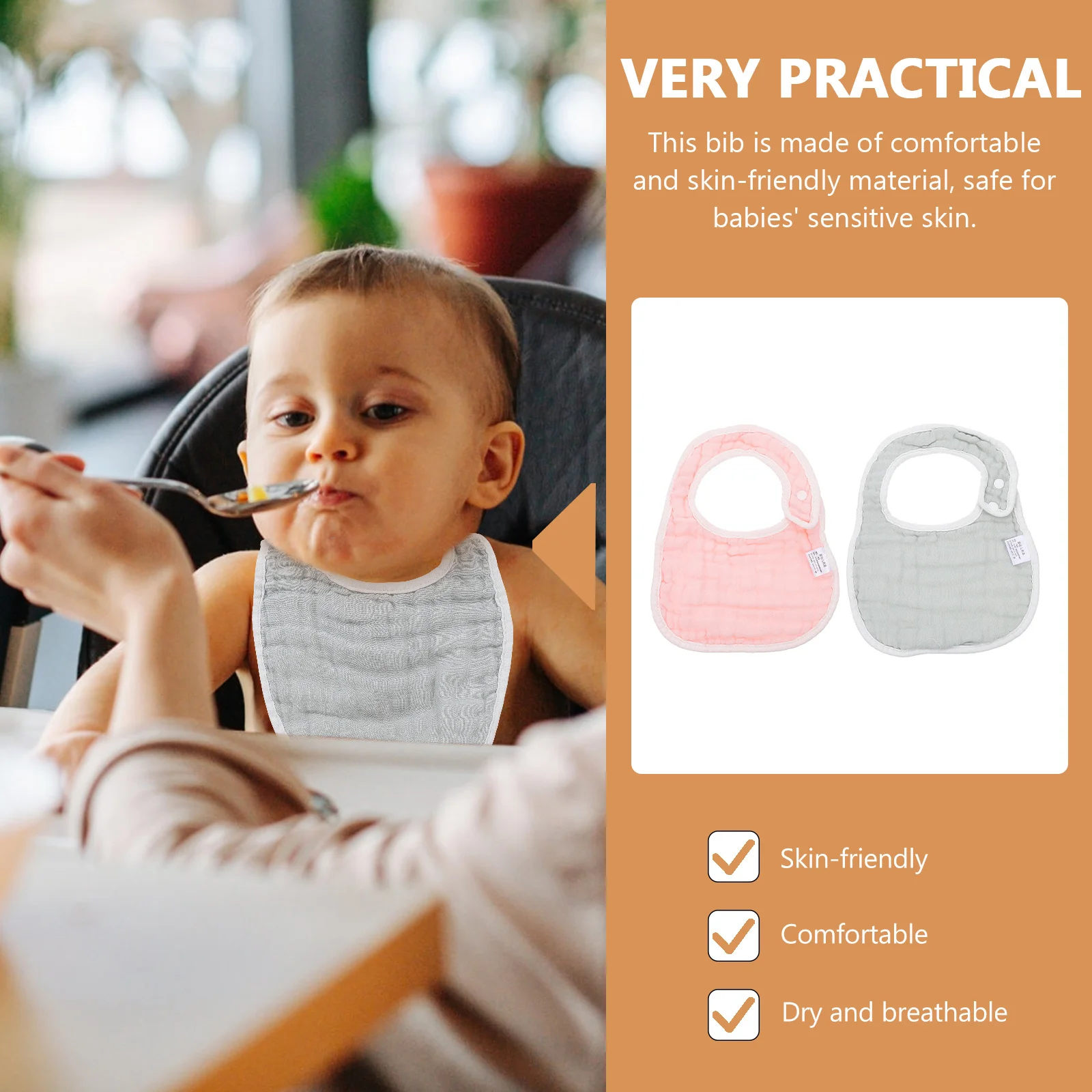 

2 шт., впитывающие нагрудники для новорожденных, дизайн пуговиц, детские слюнявчики, защитные детские нагрудники, мягкие и легкие, легко хранить и переносить