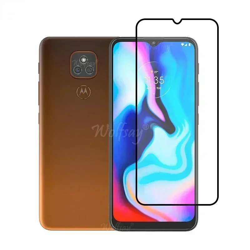 Cubierta completa de vidrio templado para Motorola Moto E7 Plus, Protector de pantalla para Motorola E7 Plus, cristal de cámara para Moto E7 Plus