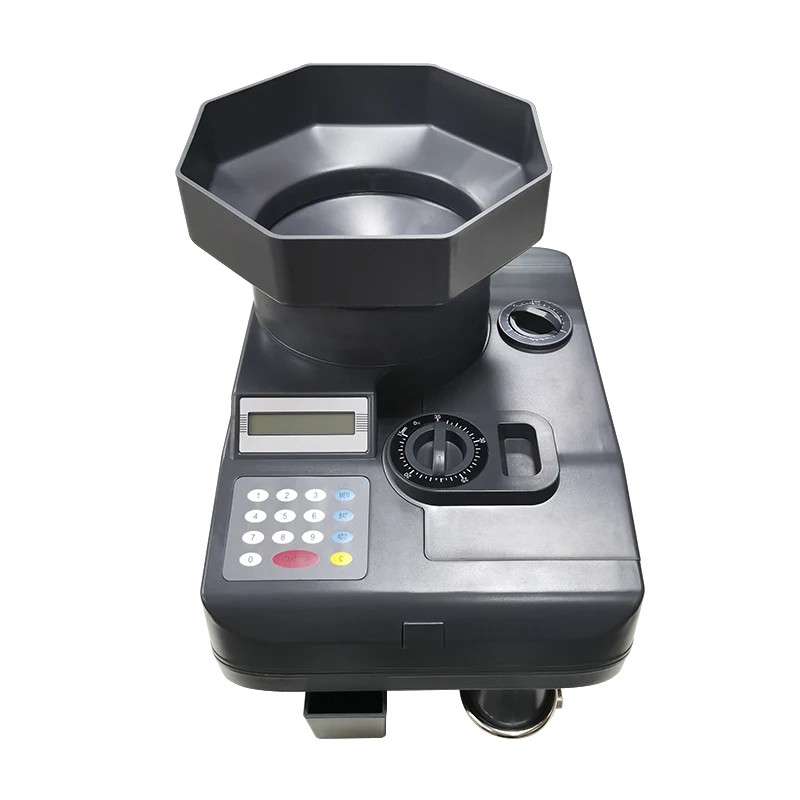 Coin sorting machine, automatic high-speed electronic plastic continuous counting/batch counting/accumulative counting mode.