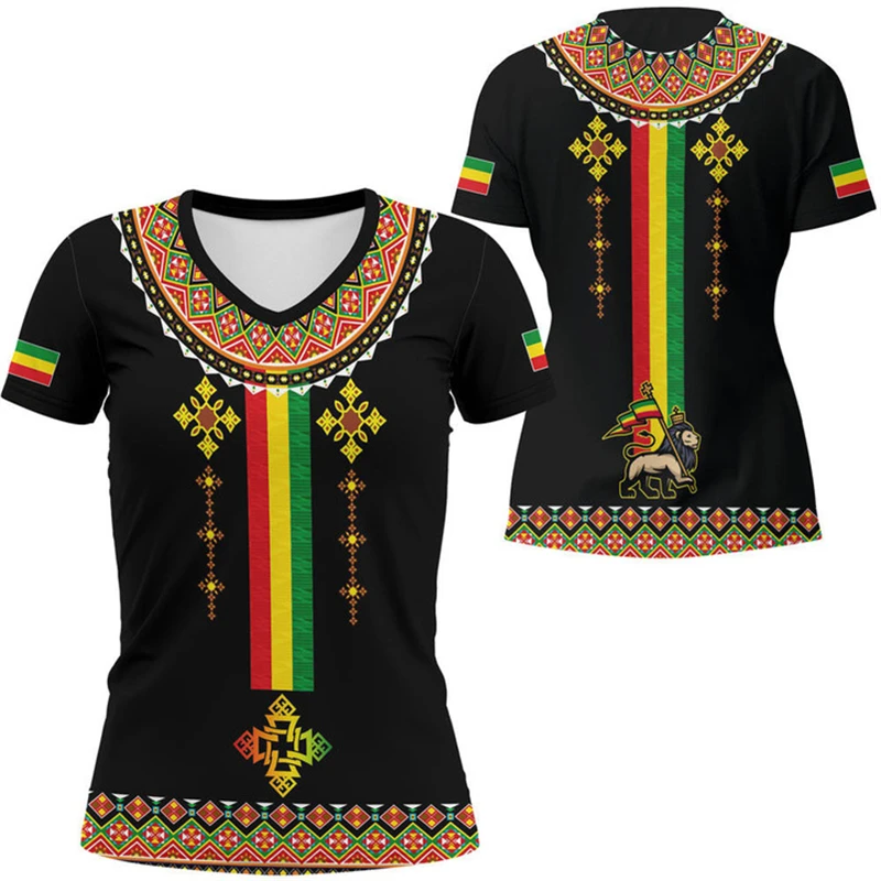 Camiseta de tamanho grande com estampa 3D Nation feminina, moda verão, personalidade Harajuku, blusa de manga curta, AKA Sorority