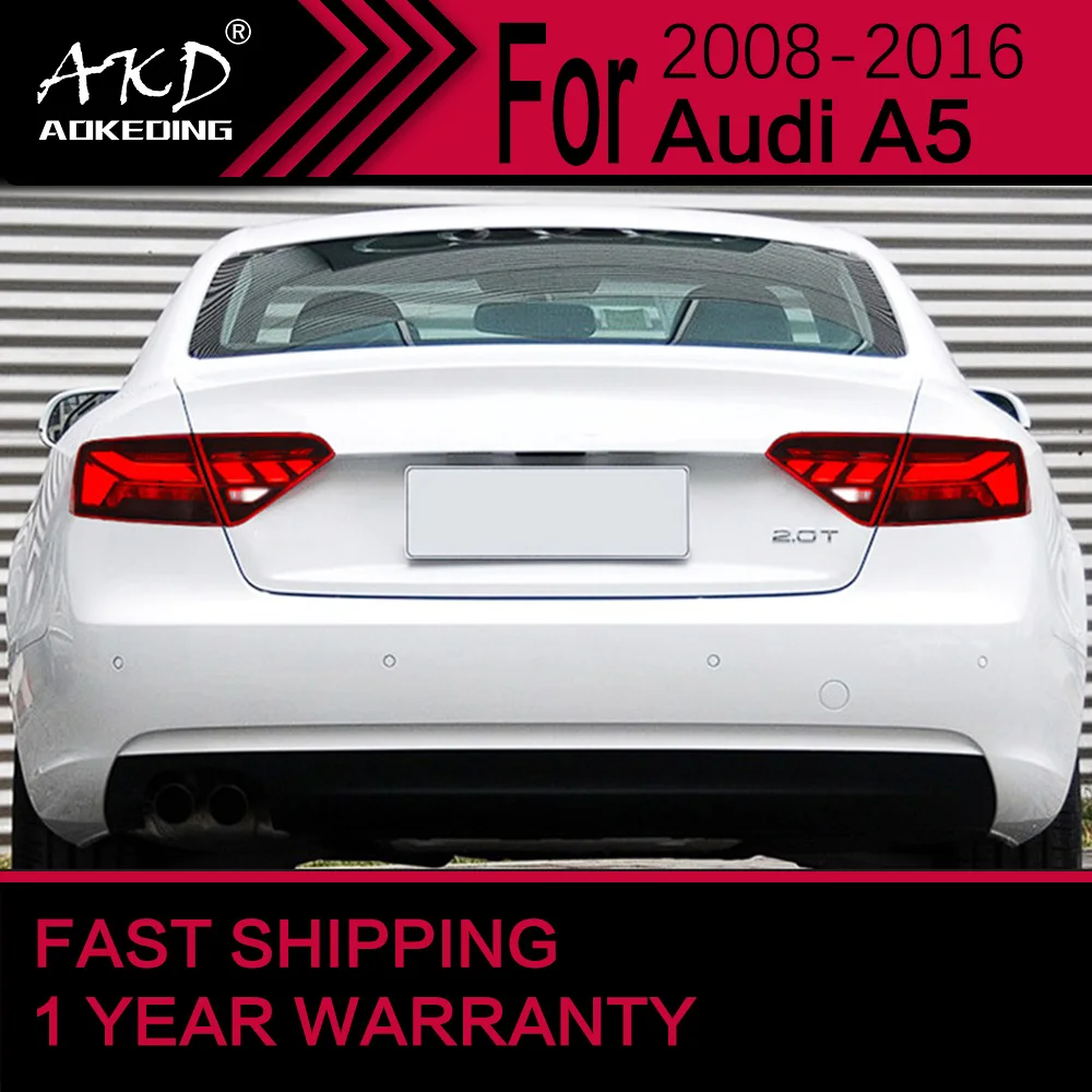 Car Lights For Audi A5 2008-2016 S5 LED Tail Light Rear Stop Lamp Brake Signal DRL Reverse Automotive Accessories