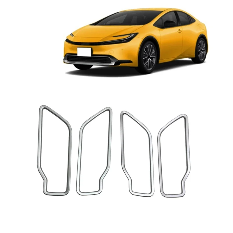 غطاء وعاء لباب السيارة الداخلي ، إكسسوارات داخلية مزخرفة ، فضة ، 60 سلسلة ، تويوتا بريوس ، مقبض ،