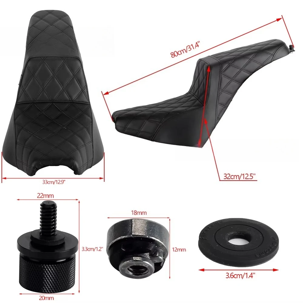 Seat Cushion Seat Pad for Softail Street Bob FXBB FLSL FXSL Deluxe 2018-2020 114 FXBBS 2021-2022 Standard FXST 2020-2022