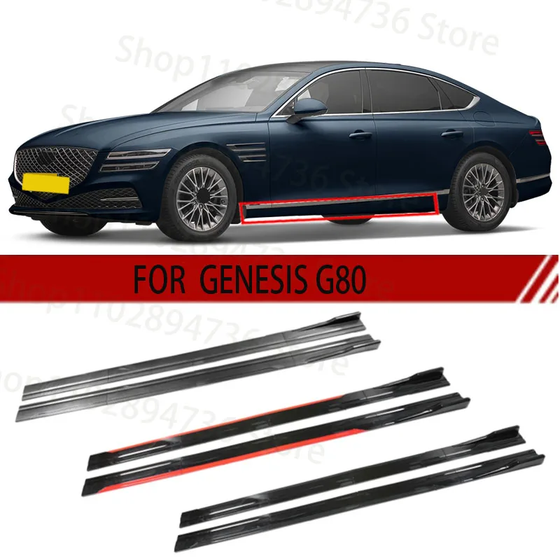 

FOR GENESIS G80 2M Car Side Skirt Extension Plate Lip Separator Bumper 2.18M Racing Side Spoiler