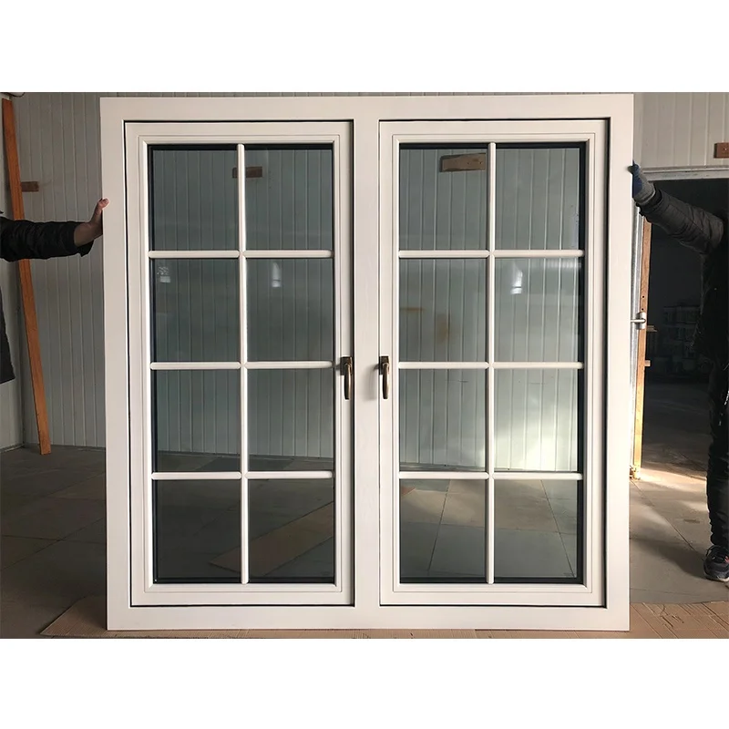 Aluminium Timber Composite Windows French Casement Window With Double Pane