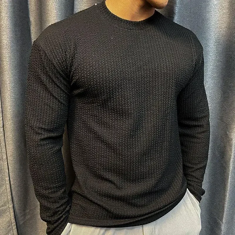

Pullover Unicolor Plain Baggy Gym Running Male T Shirts Clothes Tops for Men It Quotes Korean Autumn F Original Polyester Sale A