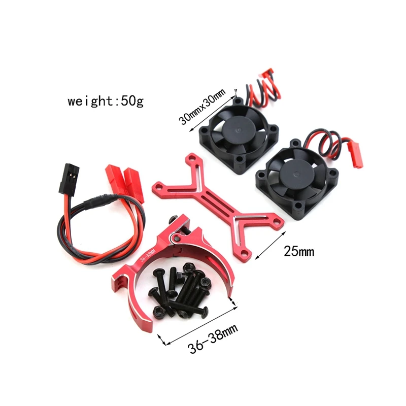 Best-540 550 3650 3660 3670 ventilador de refrigeración del disipador de calor del Motor 36-38Mm Motor para 1/8 1/10 RC coche Axial SCX10 Traxxas TRX4 Tamiya