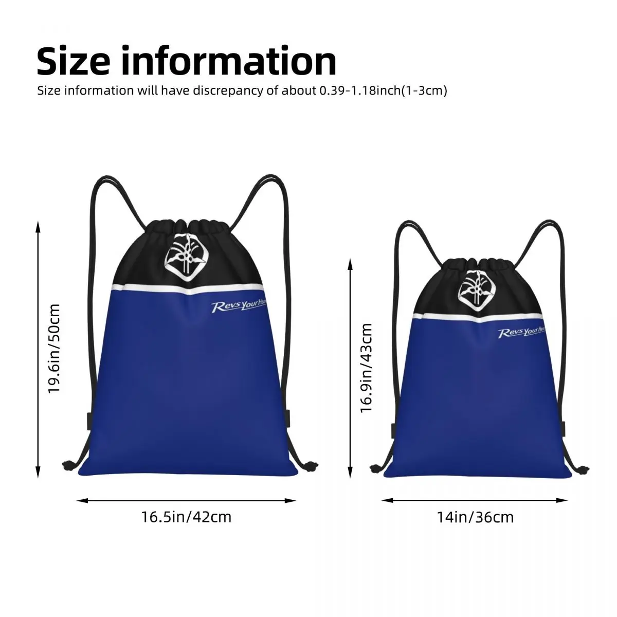 Y-Yamahas Drawstring Mochila Esportiva, Gym Sackpack, String Bag para Caminhadas