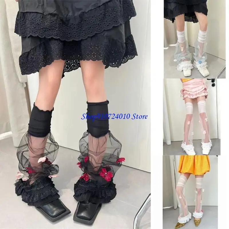 

77HD User Friendly Children's Leg Warmer Wide Transparent Soft Nylon Fabric Easy To Wear For Daily Comfort