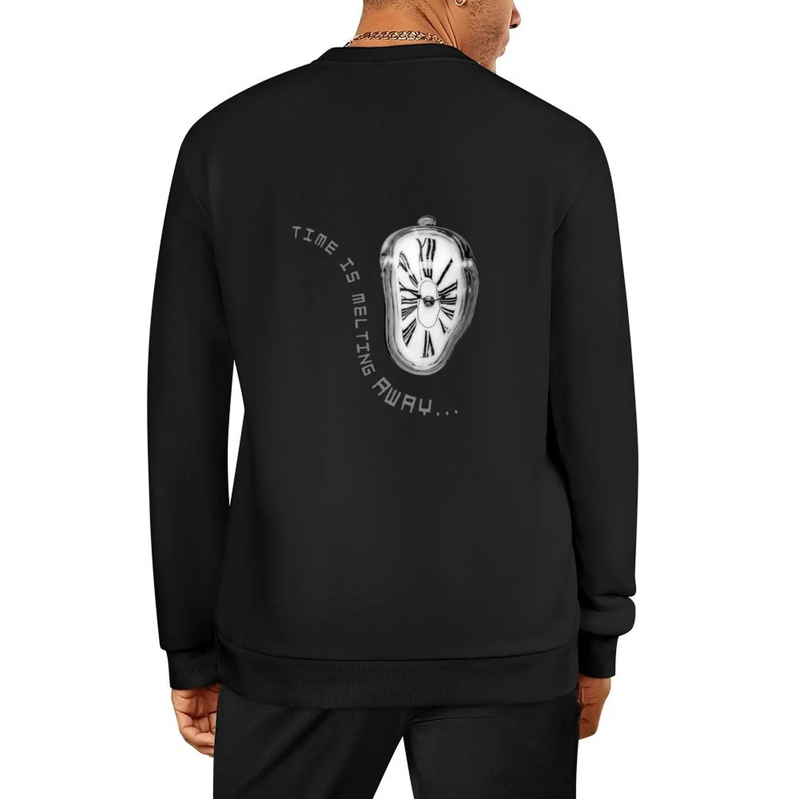 

Surreal Melting Clock. Time is melting away. Pullover tracksuits tracksuit men men clothing sweatshirt