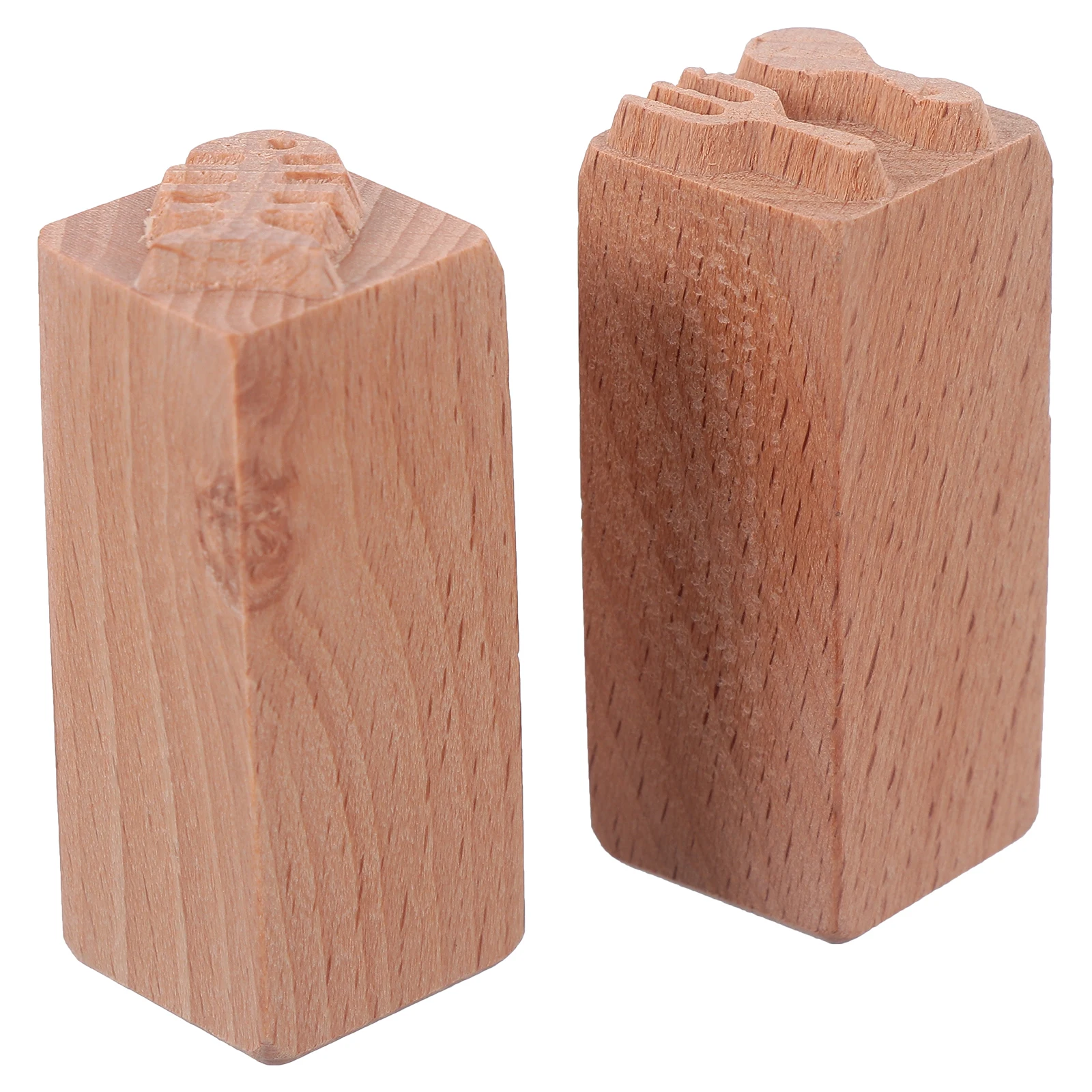 

2Pcs Wooden Seal Creative Square Stamp DIY Kids Scrapbooking Unique Vintage Decor Tool Safe EcoFriendly LongLasting Durability