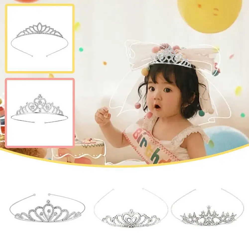 

Beautiful Cute Kid Princess Tiaras and Crowns Crystal Headband Bridal Crown Wedding Party Hair Accessories Girls Fashion Jewelry