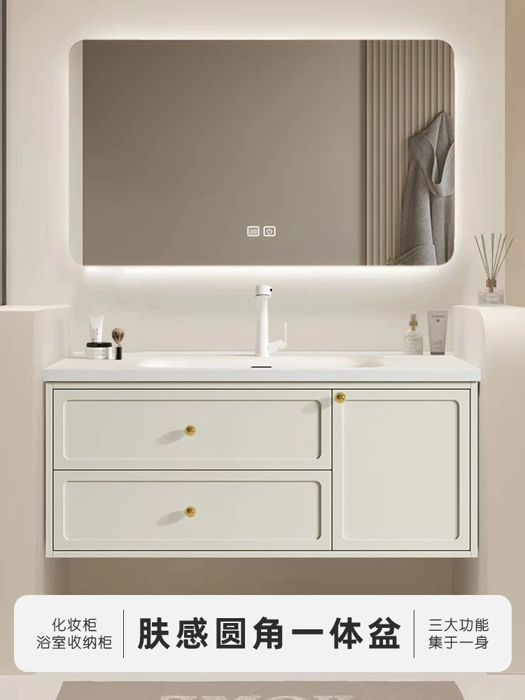 

Skin Feeling Whole Washbin Bathroom Cabinet Combination Toilet Ceramic Basin Wash Basin Washstand Bathroom Cabinet