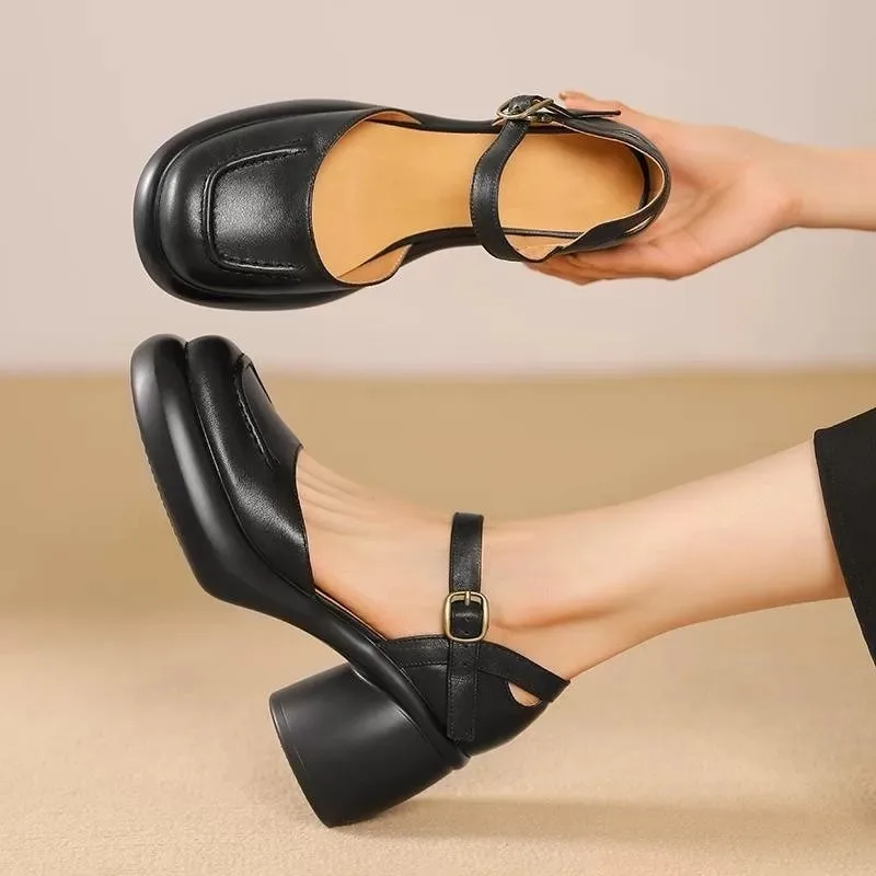 Fashion White Platform Pumps for Women Super High Heels Buckle Strap Mary Jane Shoes Woman Goth Thick Heeled Party Shoes Ladies image 4