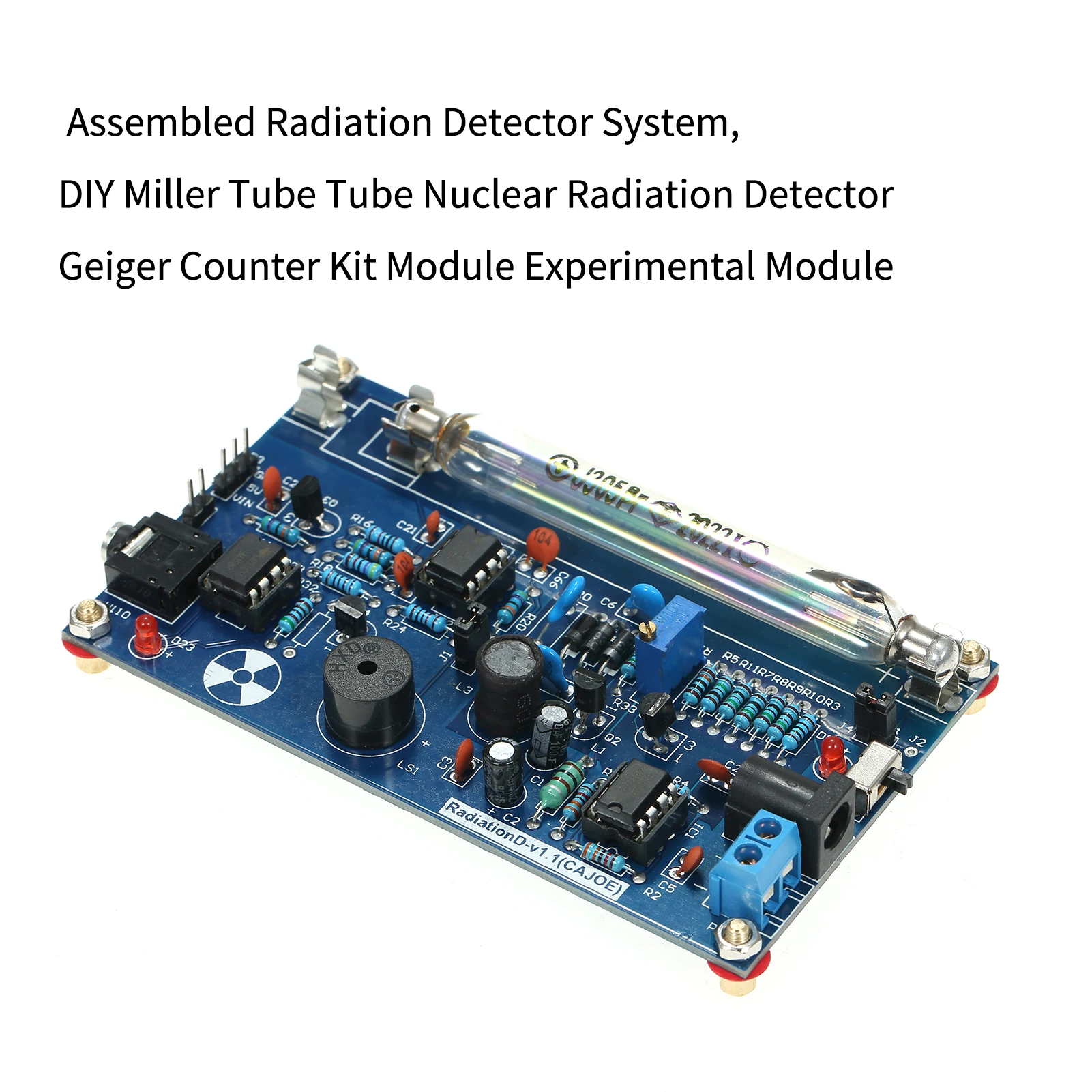 

Assembled Radiation Detector System, DIY Miller Tube Tube Nuclear Radiation Detector Geiger Counter Kit Module Experimental Modu