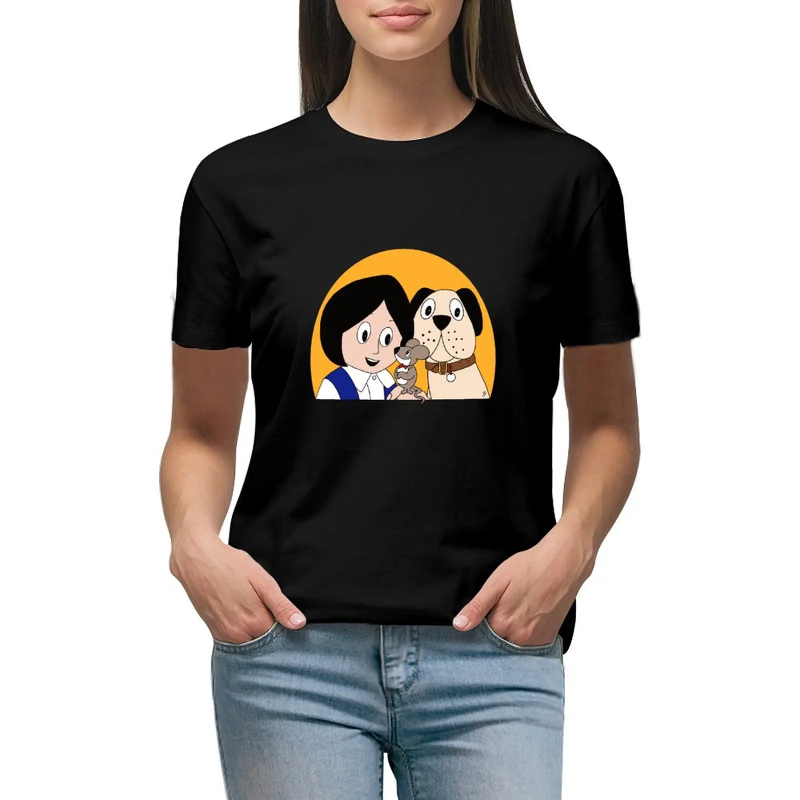 Mary, Mungo and Midge (fan art) T-shirt anime clothes tees cute clothes summer clothes for Women