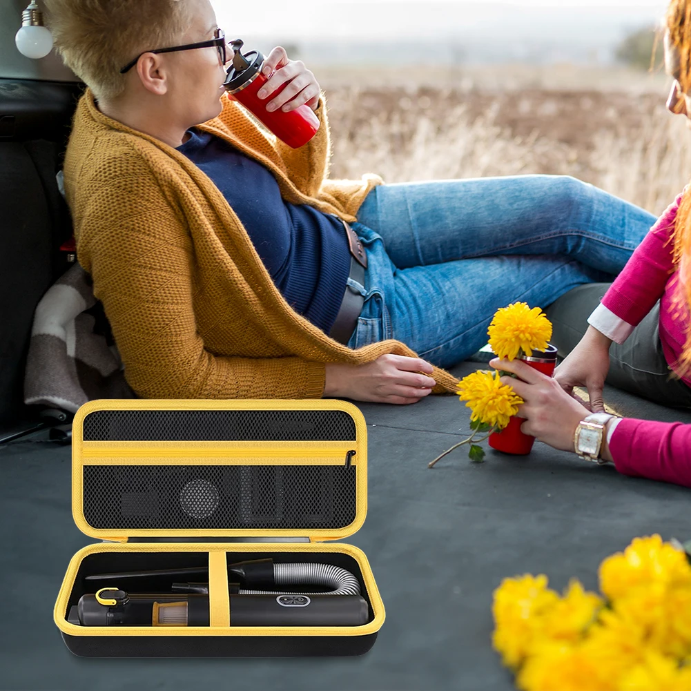 سيارة فراغ غطاء واقٍ مزخرف لهاتف آيفون مقاوم للماء اللاسلكي سيارة فراغ المنظم للصدمات الصلب حقيبة للتخزين المزدوج سستة ل Fanttik سليم V8/V10