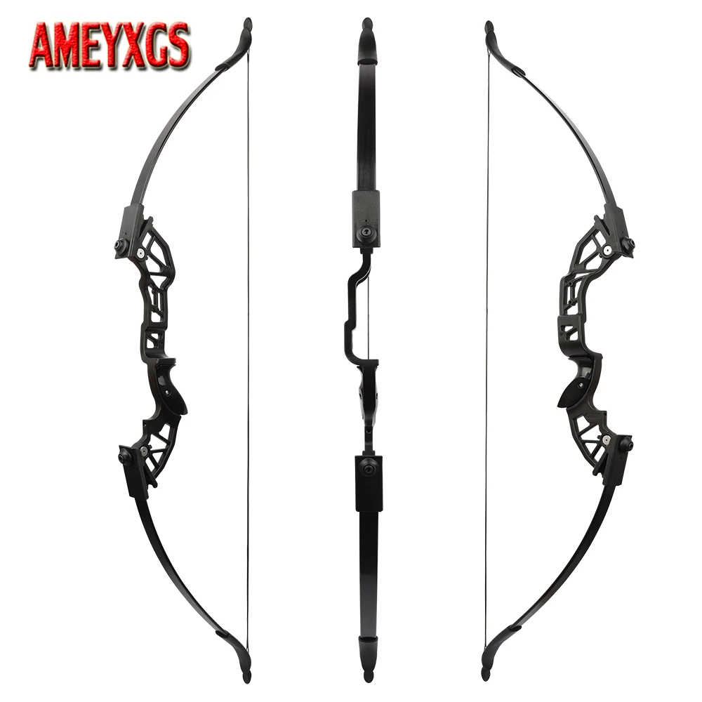 

30-55 lbs Recurve Bow Adjustable Archery Bow Aluminium Alloy Bow Riser Right Hand Shooting Hunting Target Bow