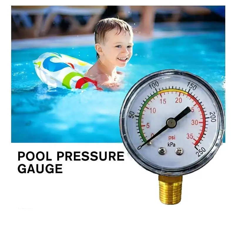 

Sand Filter Pressure Gauge 0-35 PSI Accurate Bottom Mount Water Gauge for Swimming Pool Spa