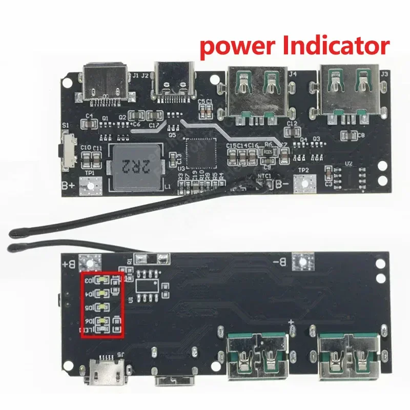 QC4.0 QC3.0 قاد مزدوج USB 5V 4.5A W مايكرو/C USB بنك طاقة محمول وحدة شحن درجة الحرارة/حماية الدائرة